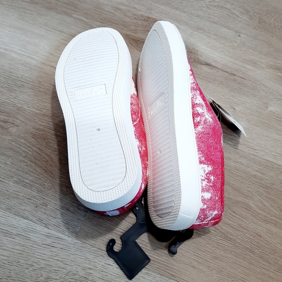 Women's Sneakers Tie Dye Pull-on Hot Pink #8 NWT - Picture 9 of 13